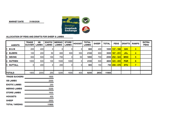 Weekly Sheep & Lamb Sale 11,900 Head Sheep & Lambs
